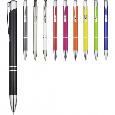 Logotrade promotional giveaways photo of: Moneta aluminium click ballpoint pen (blue ink)