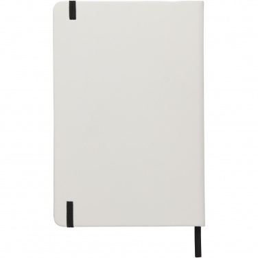 Logo trade promotional giveaways picture of: Spectrum A5 white notebook with coloured strap