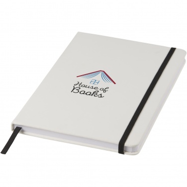 Logotrade promotional giveaways photo of: Spectrum A5 white notebook with coloured strap