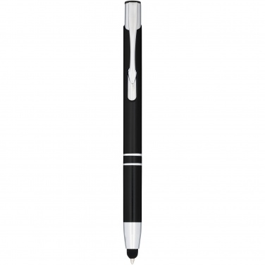 Logo trade promotional gifts image of: Moneta anodized aluminium click stylus ballpoint pen