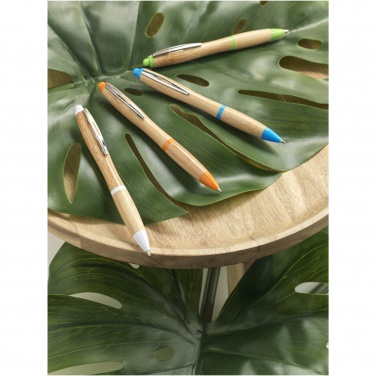Logo trade advertising product photo of: Nash bamboo ballpoint pen