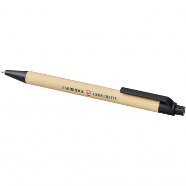 Logo trade promotional giveaways image of: Berk recycled carton and corn plastic ballpoint pen