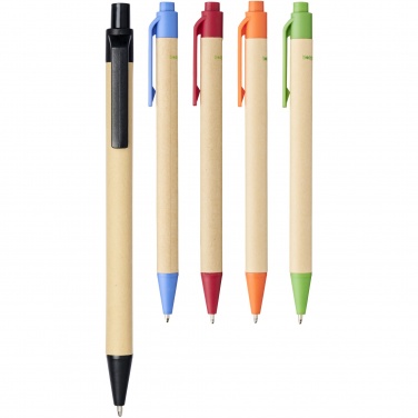 Logotrade promotional item picture of: Berk recycled carton and corn plastic ballpoint pen