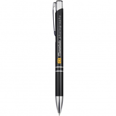 Logotrade promotional giveaway picture of: Moneta aluminium click ballpoint pen (black ink)