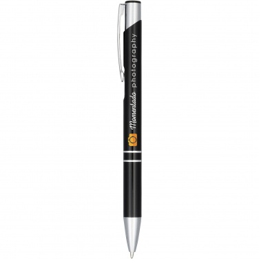 Logo trade promotional items picture of: Moneta anodized aluminium click ballpoint pen