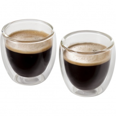 Logo trade promotional merchandise image of: Boda 2-piece glass espresso cup set