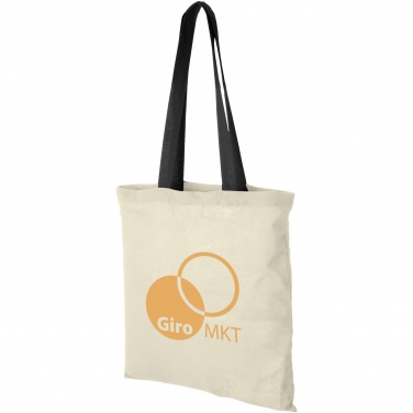 Logotrade promotional item image of: Nevada 100 g/m² cotton tote bag coloured handles 7L