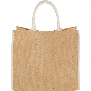 Logotrade promotional product picture of: Harry coloured edge jute tote bag 25L