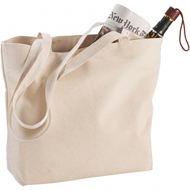 Logotrade promotional product picture of: Ningbo 320 g/m² zippered cotton tote bag 15L