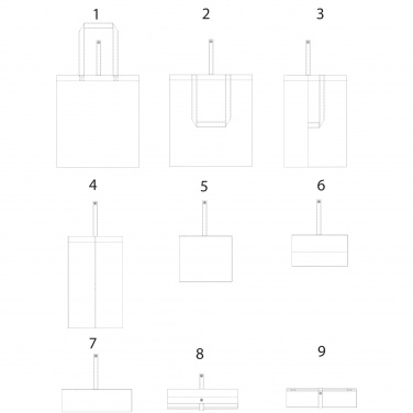 Logo trade promotional items image of: Nevada 100 g/m² cotton foldable tote bag 7L