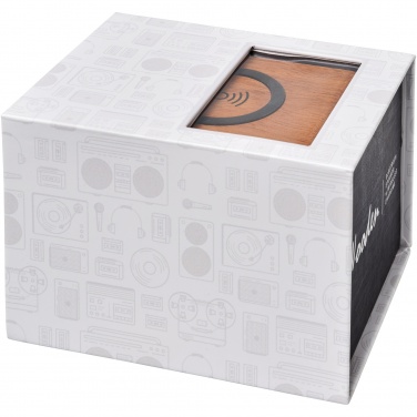 Logo trade promotional products picture of: Wooden 3W speaker with wireless charging pad