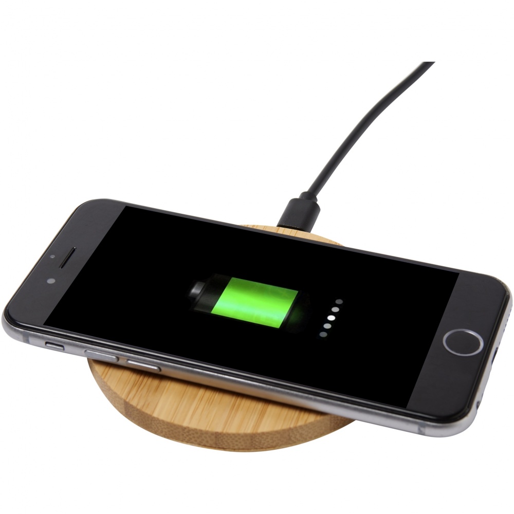 Logo trade advertising product photo of: Essence 5W bamboo wireless charging pad