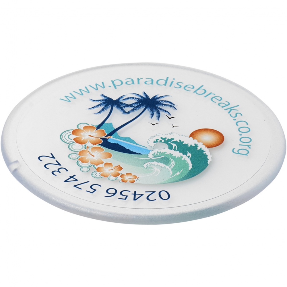 Logotrade promotional giveaway image of: Renzo round plastic coaster