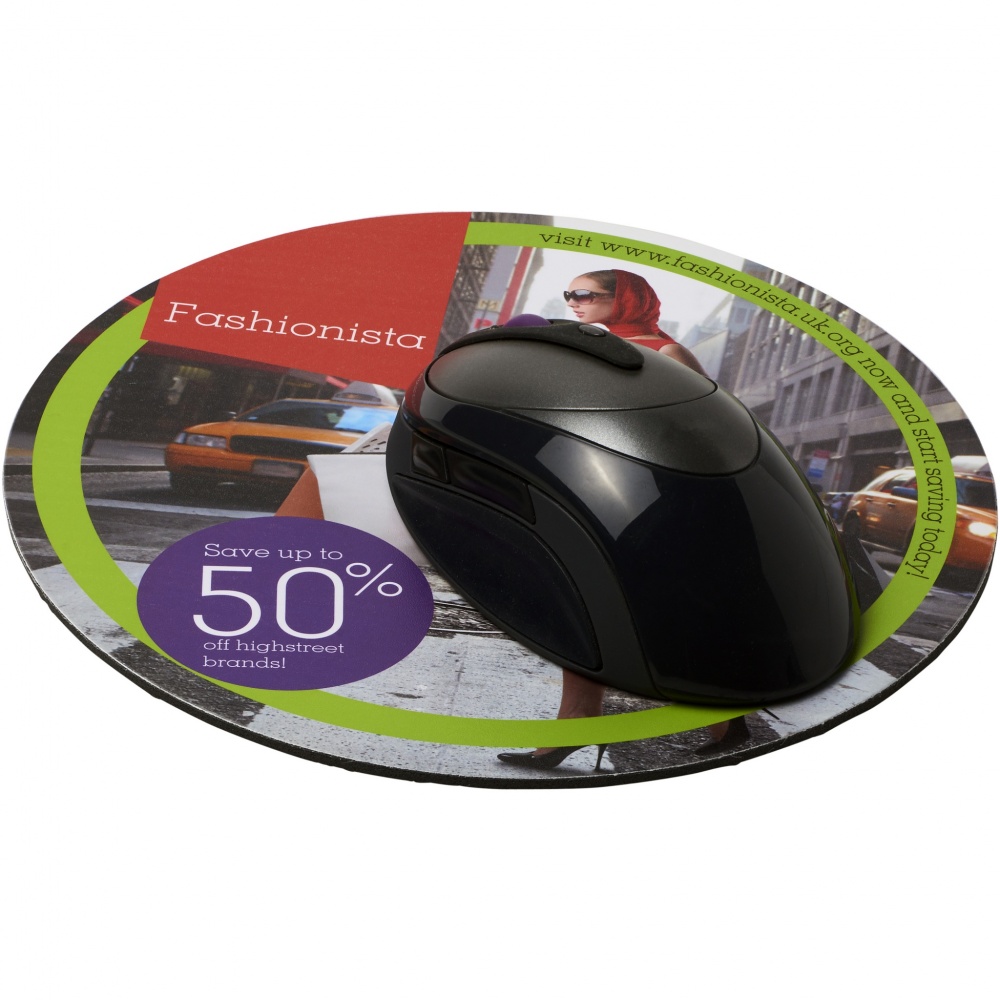 Logo trade promotional merchandise photo of: Q-Mat® round mouse mat