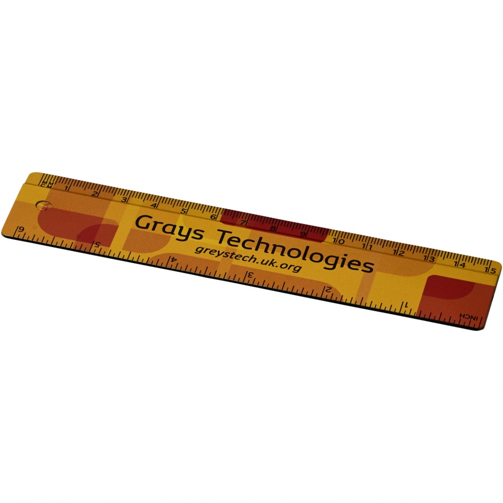 Logo trade corporate gifts image of: Terran 15 cm ruler from 100% recycled plastic