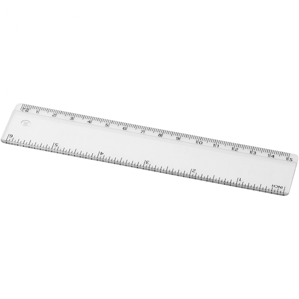 Logo trade promotional item photo of: Renzo 15 cm plastic ruler