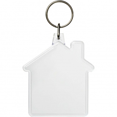 Logo trade promotional merchandise picture of: Combo house-shaped keychain