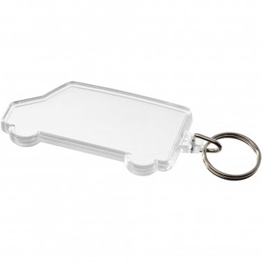 Logo trade promotional giveaways picture of: Combo van-shaped keychain