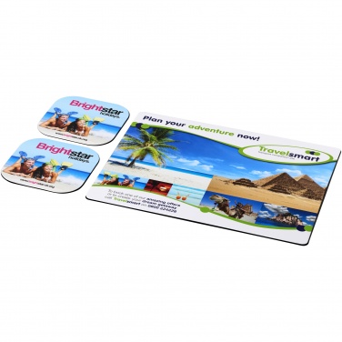 Logotrade promotional product picture of: Brite-Mat® mouse mat and coaster set combo 3
