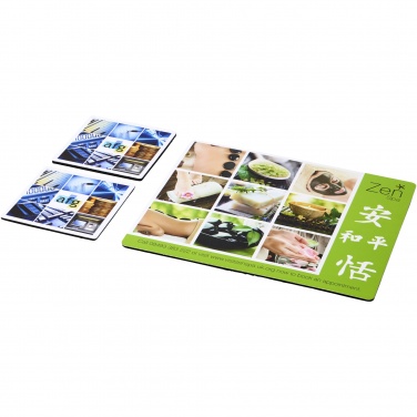Logo trade promotional product photo of: Q-Mat® mouse mat and coaster set combo 3
