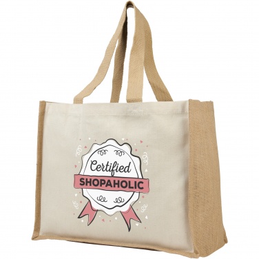 Logo trade promotional items picture of: Varai 320 g/m² canvas and jute shopping tote bag 23L