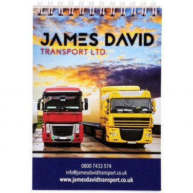 Logo trade promotional giveaways picture of: Desk-Mate® spiral A6 notebook