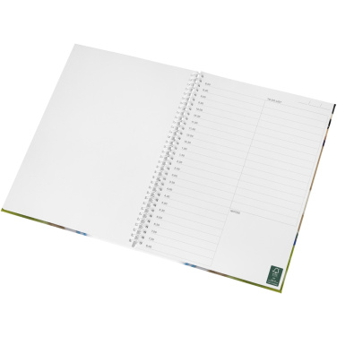 Logo trade promotional merchandise image of: Wire-o A4 notebook hard cover