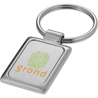 Logo trade advertising products picture of: Sergio rectangular metal keychain