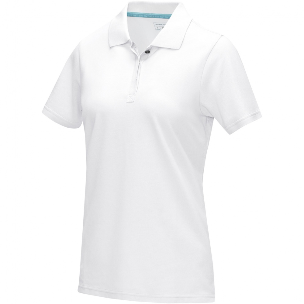 Logo trade promotional items picture of: Graphite short sleeve women’s organic polo
