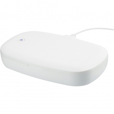 Logotrade promotional merchandise photo of: Capsule UV smartphone sanitizer with 5W wireless charging pad