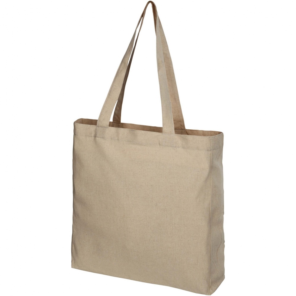 Logo trade promotional gifts image of: Pheebs 210 g/m² recycled gusset tote bag 13L