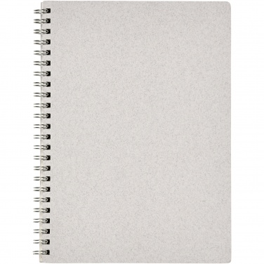Logo trade promotional giveaways picture of: Bianco A5 size wire-o notebook