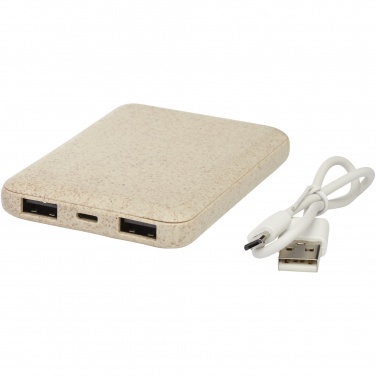 Logotrade promotional product image of: Asama 5000 mAh wheat straw power bank