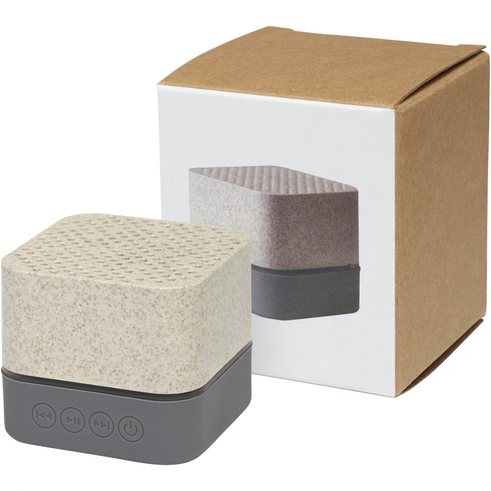Logo trade promotional item photo of: Aira wheat straw Bluetooth® speaker