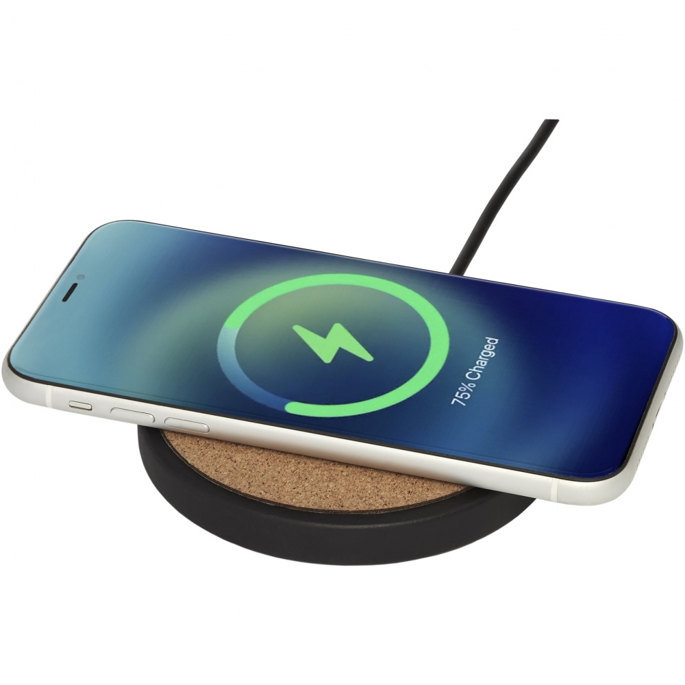 Logo trade business gift photo of: Kivi 10W limestone/cork wireless charging pad