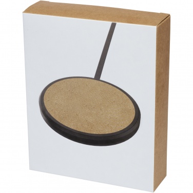 Logotrade promotional item image of: Kivi 10W limestone/cork wireless charging pad
