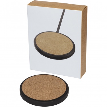 Logo trade promotional gifts picture of: Kivi 10W limestone/cork wireless charging pad