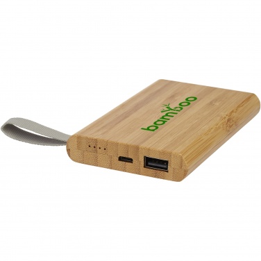 Logo trade promotional products image of: Tulda 5000 mAh bamboo power bank