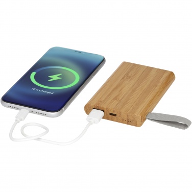 Logo trade corporate gift photo of: Tulda 5000 mAh bamboo power bank