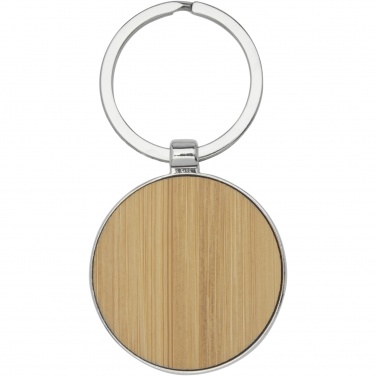 Logo trade promotional gifts picture of: Nino bamboo round keychain