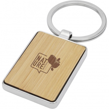 Logo trade promotional gifts picture of: Neta bamboo rectangular keychain
