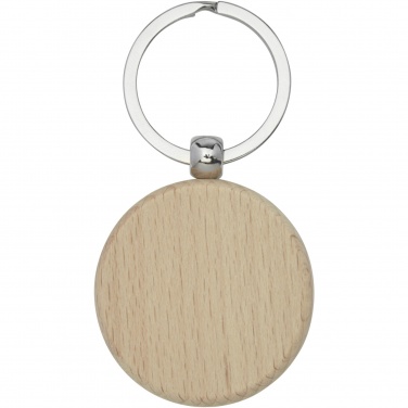 Logotrade promotional merchandise photo of: Giovanni beech wood round keychain