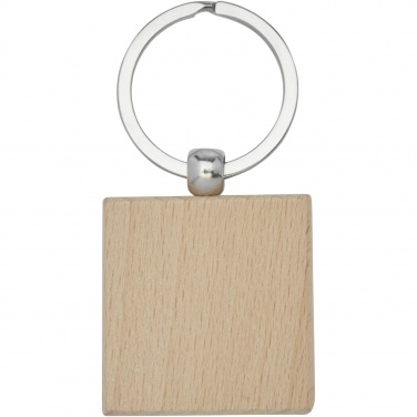 Logo trade corporate gifts image of: Gioia beech wood squared keychain