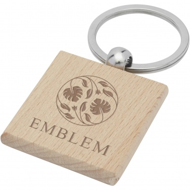 Logo trade advertising products picture of: Gioia beech wood squared keychain