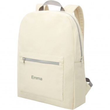 Logo trade promotional items picture of: Pheebs 450 g/m² recycled cotton and polyester backpack 10L