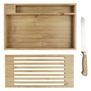Logo trade corporate gift photo of: Pao bamboo cutting board with knife