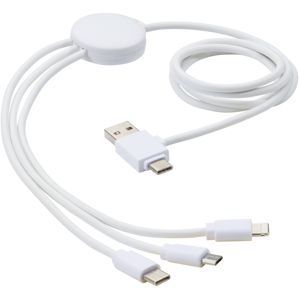Logo trade promotional giveaway photo of: Pure 5-in-1 charging cable with antibacterial additive