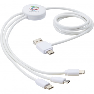 Logo trade promotional gifts image of: Pure 5-in-1 charging cable with antibacterial additive