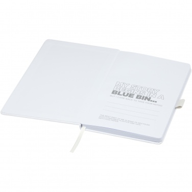 Logo trade corporate gifts image of: Honua A5 recycled paper notebook with recycled PET cover