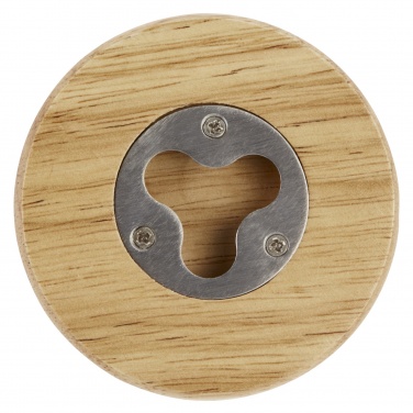 Logo trade promotional product photo of: Scoll wooden coaster with bottle opener